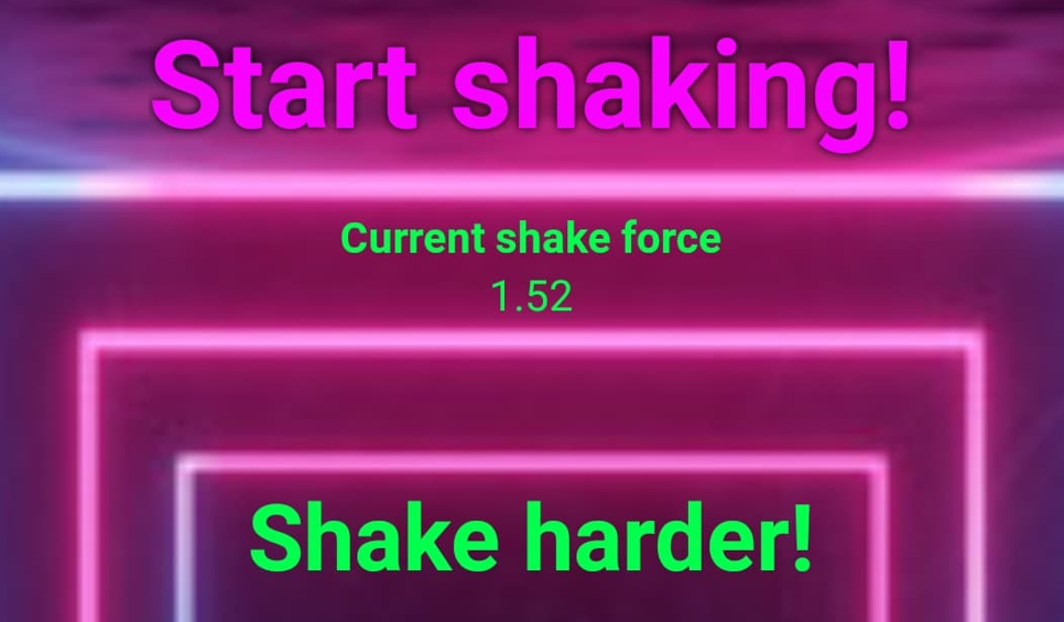 screenshot from the shake game